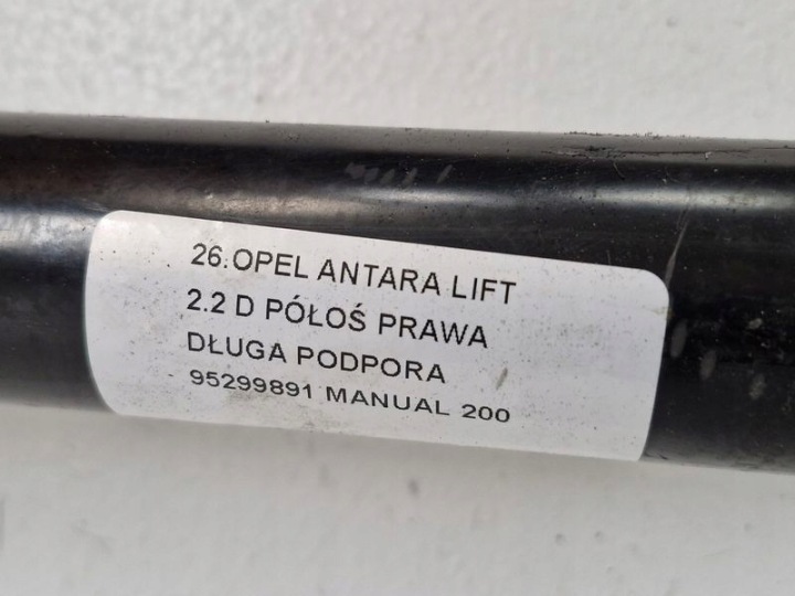 OPEL ANTARA LIFT 2.2 D DEMI-ARBRE DROITE LONGUE SUPPORT 95299891 MANUEL
