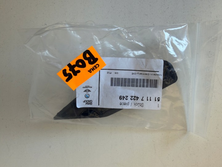 BMW 3 G20 G21 GLISSIÈRE PARE-CHOCS POIGNÉE GARDE-BOUE GAUCHE AVANT 7422249 NEUF ORIGINAL