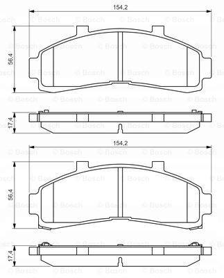 BOSCH ZAPATAS DE FRENADO FORD PARTE DELANTERA EXPLORER 