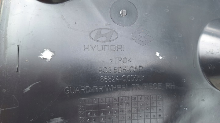HYUNDAI I20 III PASSAGE DE ROUE DROIT ARRIÈRE