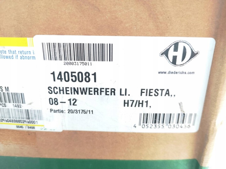 PHARE AVANT GAUCHE PROJECTEUR FORD FIESTA MK6 08-12 1405081 1524273