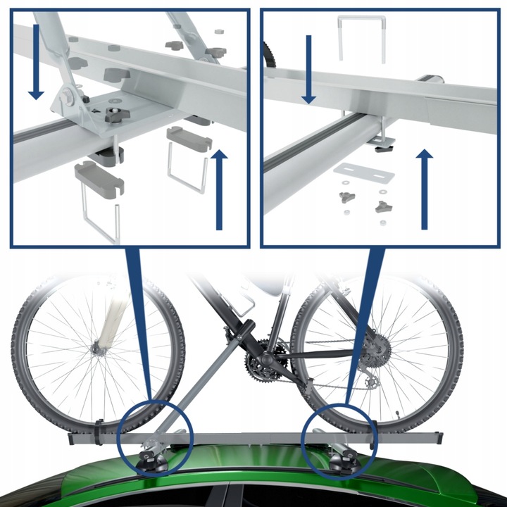 2 PIEZAS MALETERO DE TECHO AL ROWER SOPORTE BICICLETAS TECHO 