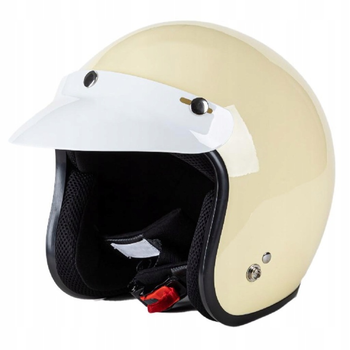 VINTAGE SNAP CASQUE MOTOCYCLETTE VISOR PEAK UV SUNSHIELD PROTECTOR WHITE2