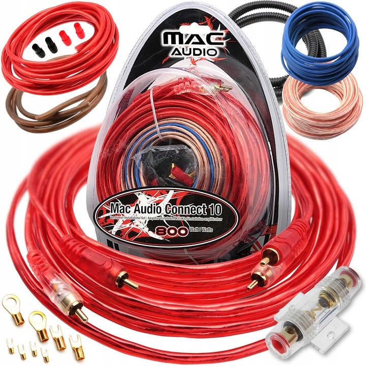 SUBWOOFER AUTO MAC AUDIO 25CM + REFORZADOR CRUNCH CABLES ACCIONAMIENTO 