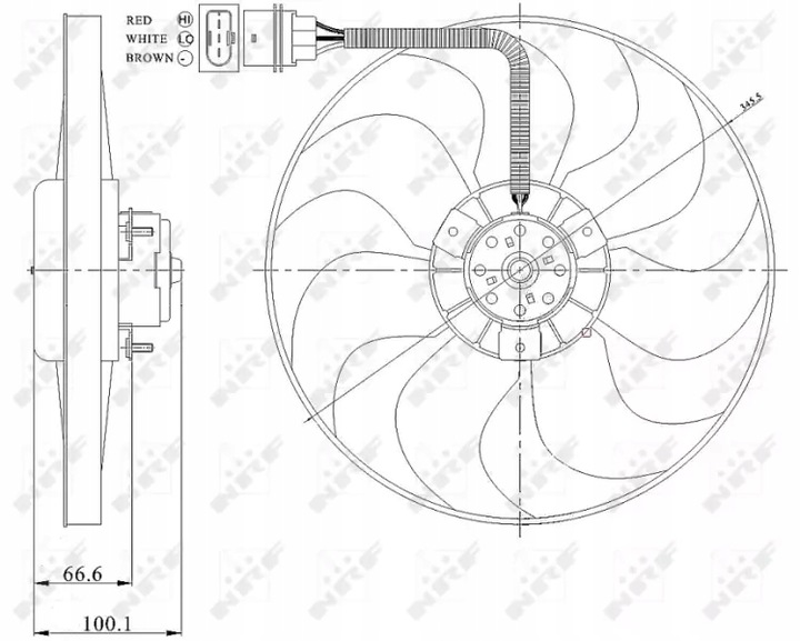 NRF VENTILADOR DEL RADIADOR VW GOLF IV BORA 