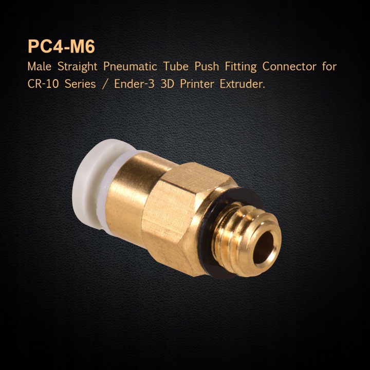 CONNECTEUR TUBES PNEUMATYCZNEJ PC4-M6 RACCORD MESKIE SIMPLE VERS DRUKARKI 3D CR-10