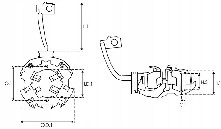 SOPORTE DE ESCOBILLAS ARRANCADOR BOSCH VW AUDI SKODA SEAT SBH0012 135015 