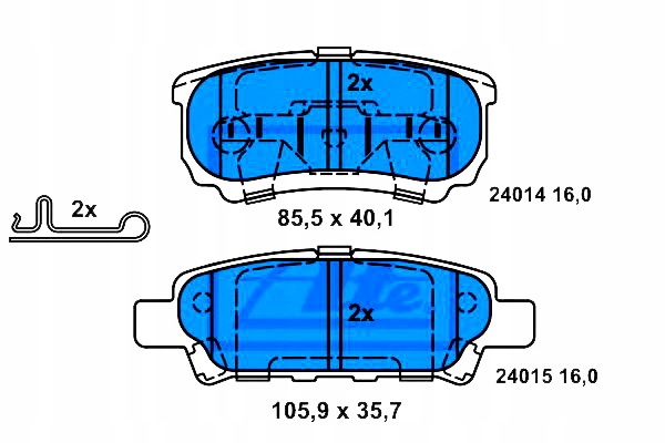 ATE 13.0460-5735.2 KIT PLAQUETTES FREINS FREINS DISQUE