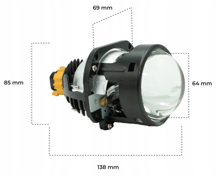 LENTES PROJEKTORY BI DIODO LUMINOSO LED GRANT 2.5