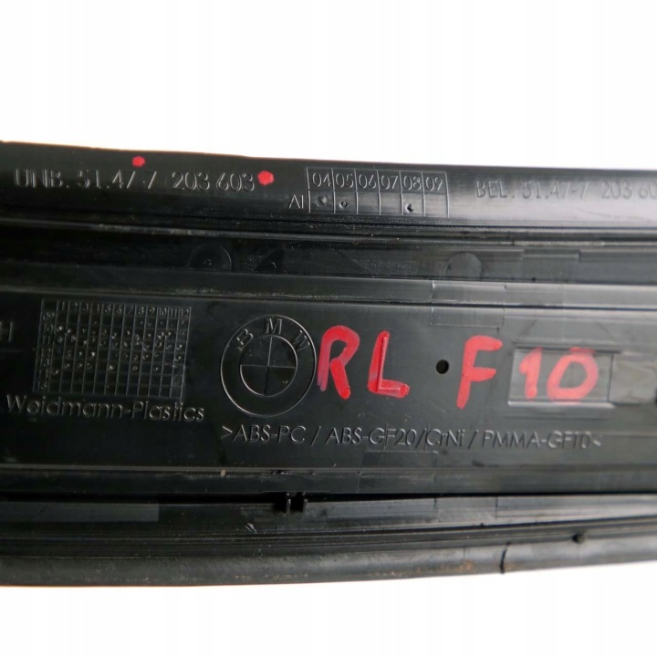 BMW 5 F10 F11 LCI MOULURE REVÊTEMENT SEUIL ARRIÈRE GAUCHE 7203603
