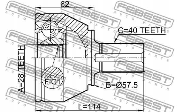 B33 409 B33 409 JOINT EXTÉRIEUR FORD