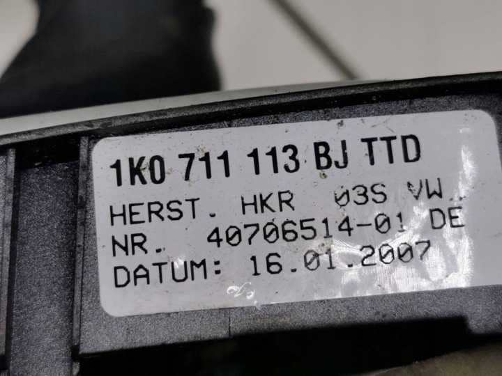 2007 VOLKSWAGEN GOLF V CRIC CHANGEMENTS VITESSE 1K0711113BJ