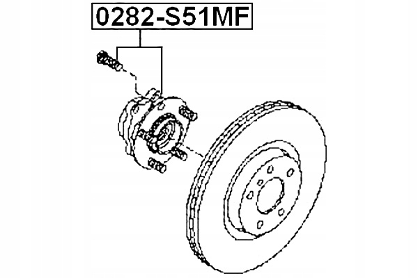 FEBEST CUBO PARTE DELANTERA NISSAN FUGA Y50 2004.10-2009.11 JP 