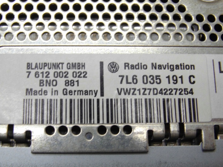 RADIO NAVIGATION 7L6035191C VW TOUAREG 7L KOD-1727 ORIGINAL