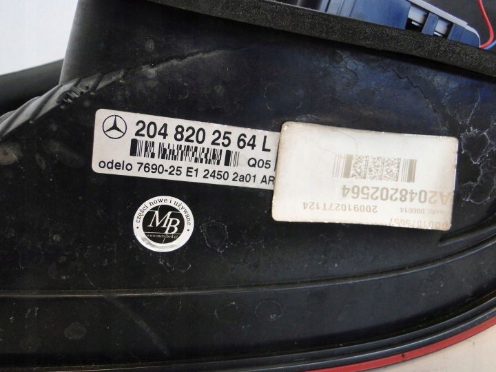 MERCEDES PHARE ARRIÈRE GAUCHE EUROPE GLK 204 X204 AVANT RESTYLAGE 08-12 A2048202564
