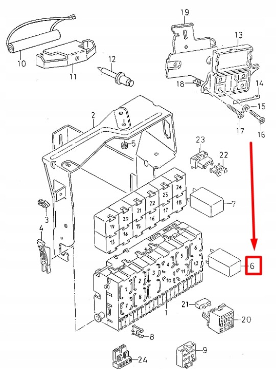 VW TRANSPORTER IV 70XB 70XC 7DB 7DW 7DK RELAIS BOUGIES 191911261C