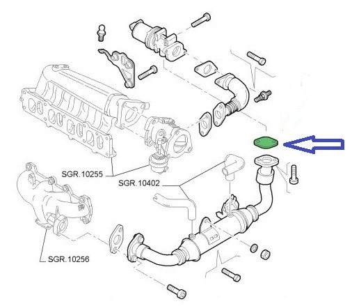 BRIDA CIEGA DE VÁLVULA EGR 1.9 CDTI OPEL ASTRA H SIGNUM * 