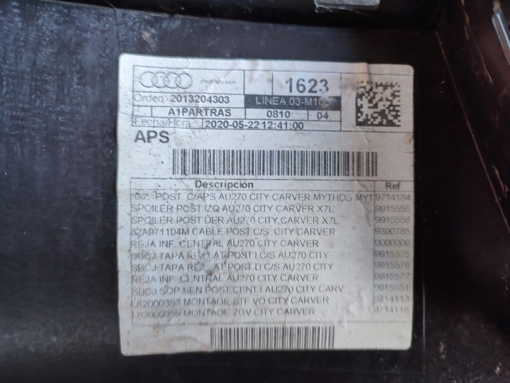 AUDI A1 II 82A CITYCARVER PARE-CHOCS ARRIÈRE ARRIÈRE 82A807511F /D