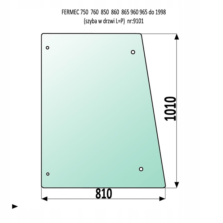 VENTANAS DE PUERTA DERECHA FERMEC 750 760 860 960 