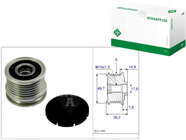 EMBRAYAGE ALTERNATEUR INA 535001510