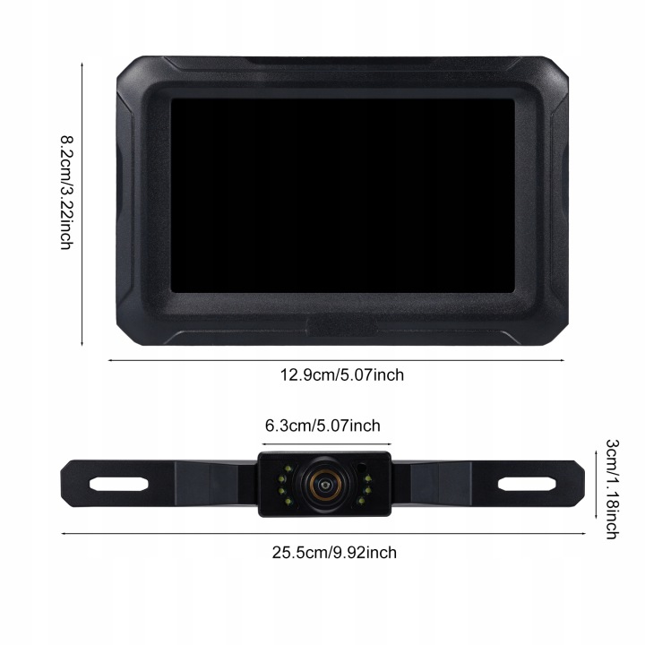 KIT CAMÉRAS MARCHE ARRIÈRE LED VERS VOITURES AVEC ÉCRAN IPS 4,3 POUCES