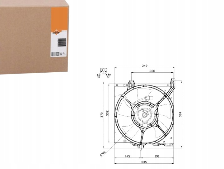 D09BD3_C VENTILATEUR RADIATEUR AVEC CHÂSSIS CONVIENT D