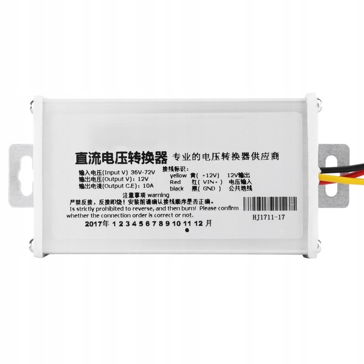 TRANSFORMER CONVERTISSEUR DC 36V-72V SUR 12V-10A 120W
