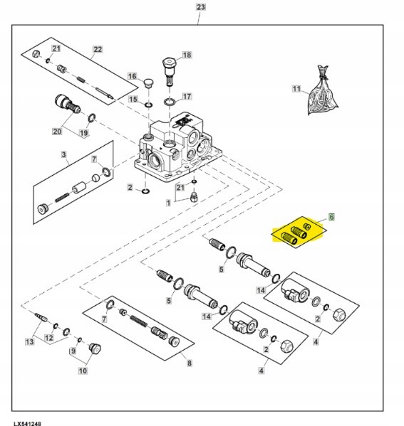 KIT SOUPAPES 5070M 5065M 4045HLV56 5085M JOHN DEERE (SJ13125)