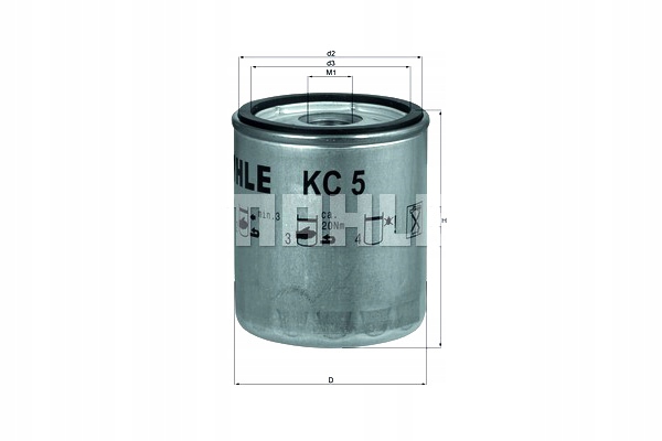 MAHLE FILTRO COMBUSTIBLES KOMATSU 