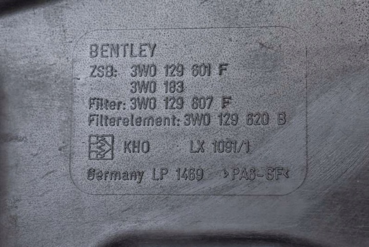 CHÂSSIS FILTRE AIR 3W0129601F BENTLEY CONTINENTAL I GT 6.0 W12 560 KM