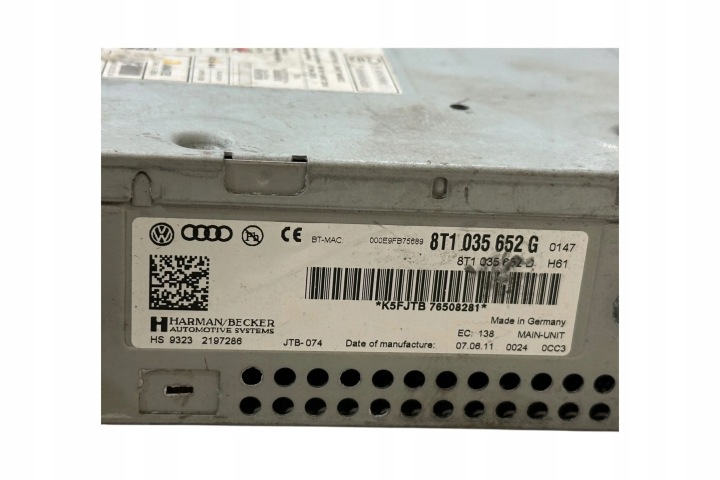 STACJA MULTIMEDIALNA AUDI A4 S4 B8 8K 8T1035652G