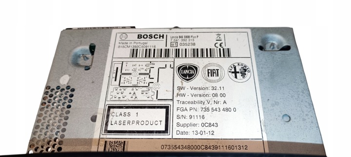 LANCIA YPSILION III 2011-24 RADIO D'USINE 7641392316 ORIGINAL