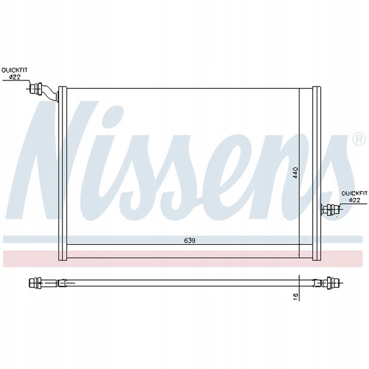 RADUADOR NISKOTEMPERATUROWA, RADUADOR AIRE DE CARGA NISSENS 627032 