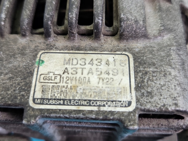 TEST ALTERNATEUR MITSUBISHI CARISMA MD343416 A3TA5491 1.8 GDI