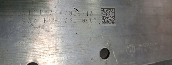 BMW X5 G05 MODULE PANNEAU AVANT RENFORCEMENT AVANT POUTRE DANS PARE-CHOCS 7447069
