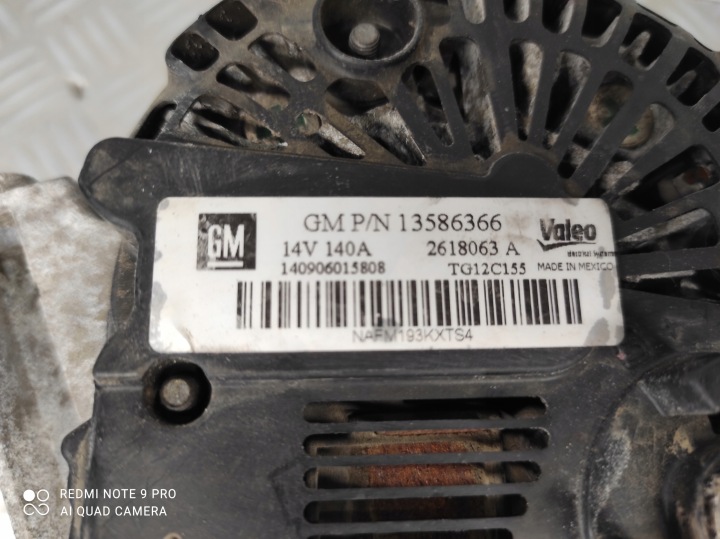 ALTERNATEUR VALEO 140A OPEL INSIGNIA A LIFT 1.6 CDTI