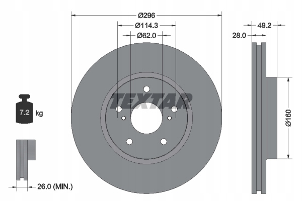 DISCOS ZAPATAS PARTE DELANTERA TEXTAR LEXUS IS II 220D 177KM 