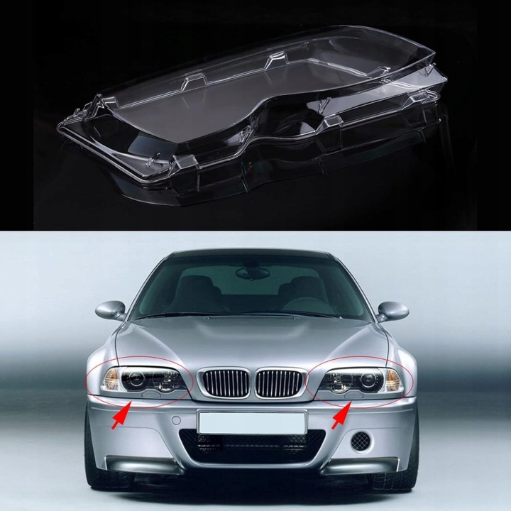 2 CV LENTILLE PROTECTION PHARES VERS BMW SERII 3 E46 DROITE GAUCHE AVANT