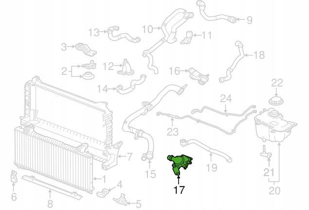 JAGUAR F-PACE X761 CHÂSSIS THERMOSTAT JDE40345 ORIGINALE