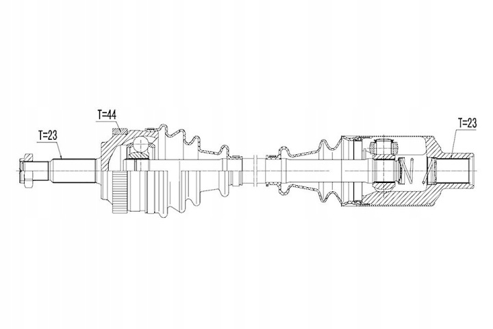NTY NPW-RE-111 ARBRE DE TRANSMISSION