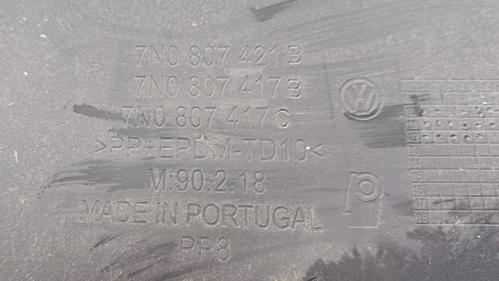 PARE-CHOCS ARRIÈRE ARRIÈRE VOLKSWAGEN SHARAN II SEAT ALHAMBRA 7N0807421B
