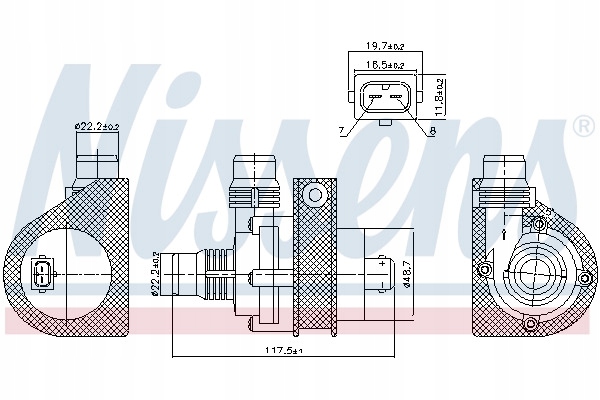 POMPE À EAU ELEKTRYCZYNA BMW LAND ROVER POMPE CIRCULATION EAU NIS
