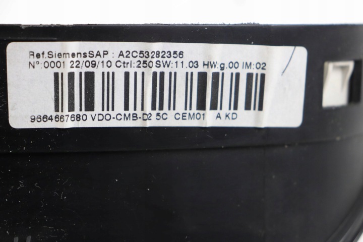 PEUGEOT 407 COMPTEUR TABLEAU DE BORD COMPTEUR DE VITESSE 1.6 HDI 2.0 HDI UNIVERSEL 9664667680