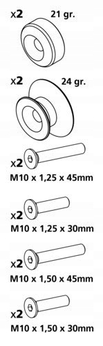 FARO RODILLOS PARA STOJAKOW MOTOCYKLOWYCH 10 MM 