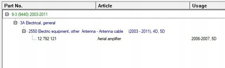 SAAB 9-3 VER2 2006 DE ANTENA 