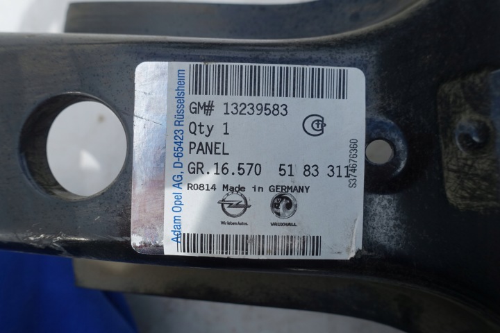 BRODERIE SUPÉRIEUR GAUCHE OPEL ZAFIRA B