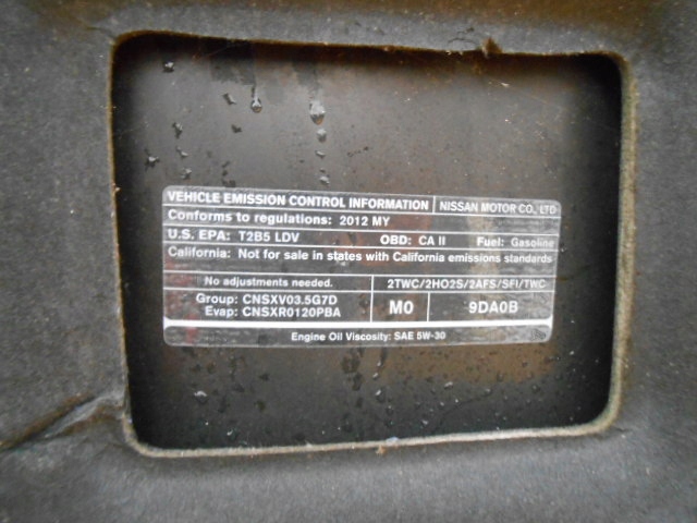 NISSAN MAXIMA A35 09-14 CAPOT SILENCIEUX ALUMINIUM