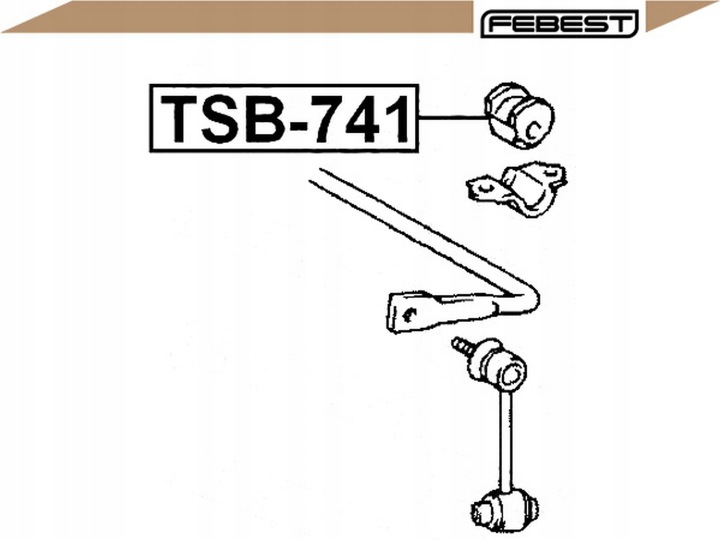 FEBEST TSB-741 CAOUTCHOUC STABILISATEUR COLLIER
