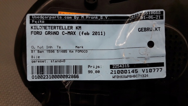 AM5T-10849-AK COMPTEUR TABLEAU DE BORD FORD GRAND C-MAX 2011