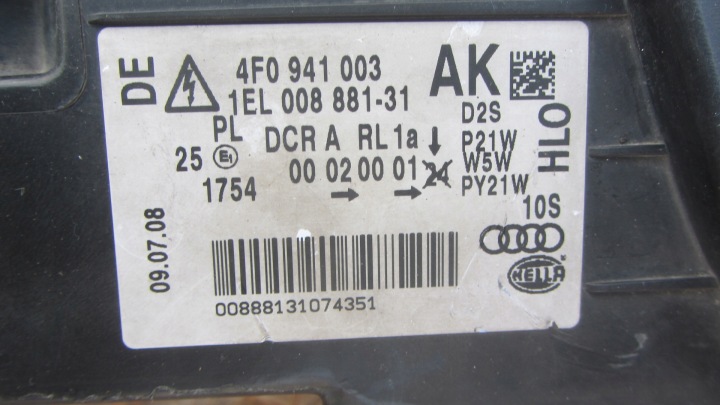 AVANT GAUCHE PHARE AUDI A6 C6 4F0 XÉNON 4F0941003AK